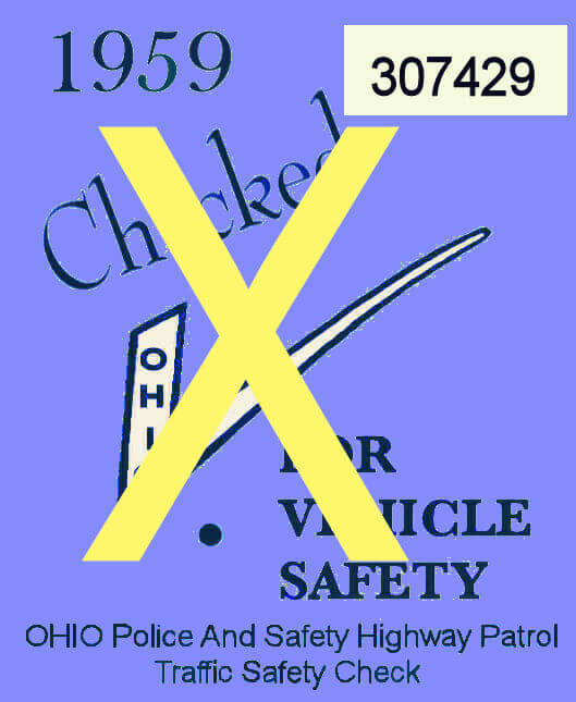 (image for) 1959 Ohio Safety Check Inspection Sticker